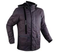 Nylon Oxford Textile Blouson Moto Sport Impermeable Protections Capuche Noir