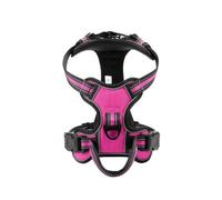 Nylon Respirant Confortable Doux sans Traction Harnais De Chien Extérieur Réflectif Réglable D'entraînement pour Chiens pour Les Petits, Moyens Et Grands Chiens,Rose,S