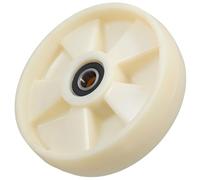 Nylon Roue de Transpalette Beige avec Roulements à Billes | Chariots Manuels et Ateliers, Remplacement Facile, Axe 47mm, Usage Intensif en Allées
