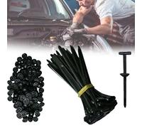 nylon universal cable tie buckle,100 pcs boucle de serre-câble universelle en nylon,Adjustable Heavy Duty Self-Locking Nylon Zip Ties Holder, Multipurpose Plastic Cable Ties Tool for Car,Wire Tying-A