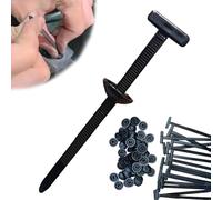 Nylon Universal Cable Tie Buckle,Heavy Duty Self-Locking Nylon Zip Ties Holder,UV Resistant Black Zipties Small Cinch Straps,Pin and Button Zip Ties Self-Locking,Multipurpose Plastic Cable Tie (50pc)