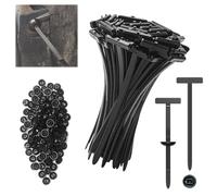 Nylon Universal Cable Tie Buckle,Lot de 120 Boucles D'attache de Câble Universelles en Nylon,Support Autobloquant Robuste Avec Epingle et Bouton Pour Réparation Quotidienne de Voiture multifonction