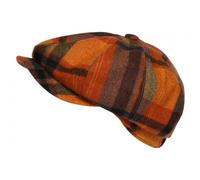 Nyls Création Beret Casquette Gavroche Orange et Grise en Laine Charly - Taille Unique - Orange