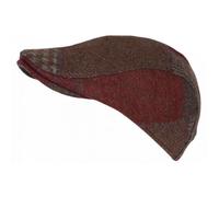 -Nyls Création-Béret Casquette Rouge et Marron en Laine Patchwork Mode Anglaise Windsaur - Rouge Taille unique