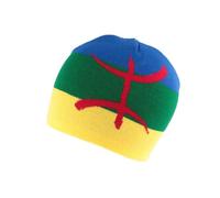 -Nyls Création-Bonnet Berbère bleu vert et Jaune - Bleu