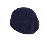 -Nyls Création-Bonnet Béret Angora Bleu Marine en Laine Douce et Tendance Angela - Bleu Taille unique