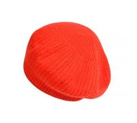 Nyls Création Bonnet Béret Angora Orange en Laine Douce et Tendance Angela - Taille Unique - Orange