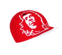 Nyls Création Bonnet Casquette Che Guevara Revolution Rouge et Blanc en Laine - Taille Unique - Rouge