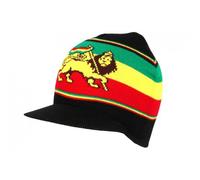 -Nyls Création-Bonnet Casquette Rasta Noir Lion de Juda Jamaïque - Noir Taille unique