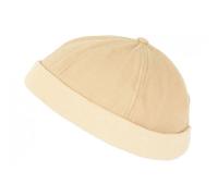 -Nyls Création-Bonnet Docker Beige en Coton Homme et Femme Mode Hodok - Beige Taille unique