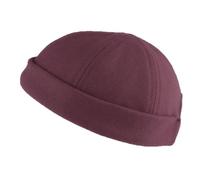 -Nyls Création-Bonnet Docker Bordeaux en Laine Léon Montane - Rouge Taille unique
