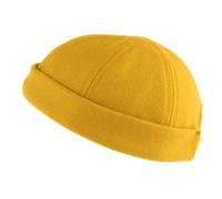 -Nyls Création-Bonnet Docker Jaune en Laine Léon Montane - Jaune Taille unique