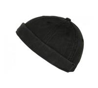 -Nyls Création-Bonnet Docker Noir Denim en Coton Mode Miki Marin Kyroak - Noir Taille unique
