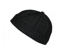 -Nyls Création-Bonnet Docker Noir Denim Jean Coton Look Miki Marin Keroet - Noir Taille unique