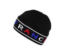 Nyls Création Bonnet France Noir Bleu Blanc Rouge en Laine Mode Classe - Taille Unique - Noir