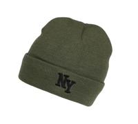 Nyls Création Bonnet NY en Laine Style Streetwear Doublure Polaire, Aurora (FR/ES, Alpha/Lettres, Taille Unique, Vert)