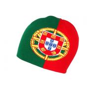 Nyls Création Bonnet Portugal Vert Rouge Jaune Drapeau Portugais en Laine - Taille Unique - Rouge