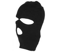 Nyls Création Cagoule Trois Trous en Laine Noire Confort et Chaude Ryder - Taille Unique - Noir