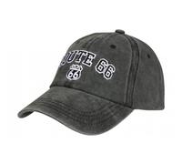 Nyls Création Casquette 66 Grise Vintage en Coton Design Baseball Biker - Taille Unique - Gris