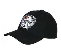 -Nyls Création-Casquette 66 Noire Aigle Blanc Tendance Baseball Biker - Noir Taille unique