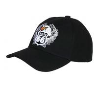 Nyls Création Casquette 66 Noire Aigle Blanc Tendance Baseball Biker - Taille Unique - Noir