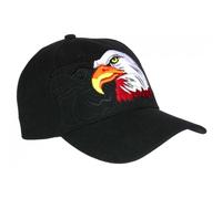 -Nyls Création-Casquette Aigle Noire et Blanche USA Pygargue Biker Baseball - Noir Taille unique