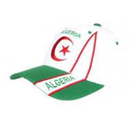 Nyls Création Casquette Algerie Blanche et Verte Drapeau Algerien Baseball - Taille Unique - Blanc