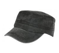 Nyls Création Casquette Armee Noire Coton Delave Vintage Militaire Fybil - Taille Unique - Noir
