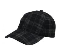Nyls Création Casquette Baseball Laine Noire et Grise a Carreaux Tendance Britty - Taille Unique - Noir