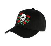 Nyls Création Casquette Baseball tête de Mort et Roses - Homme