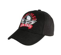 Nyls Création Casquette Biker Noire Live Free Ride Free Baseball Motard - Homme