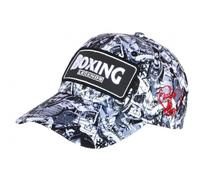 Nyls Création Casquette Boxing Blanche et Noire Patch Reflect Streetwear Baseball - Taille Unique - Noir