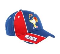 Nyls Création Casquette Enfant France Drapeau Tricolore Coq 6 a 11 Ans - Taille Unique - Bleu
