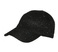 Nyls Création Casquette Femme Pailletée avec Sequins Noire Elegante Erlia - Taille Unique - Noir