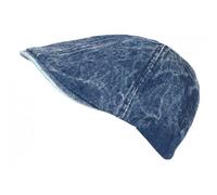 -Nyls Création-Casquette Gavroche Blue Jeans Marine Coton Beret Denim Rétro Maltyk Taille Reglable - Bleu Taille unique