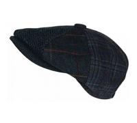-Nyls Création-Casquette Gavroche en Laine Bleue Patchwork Style Anglais Vintage Surwal - Bleu Taille unique