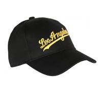 Nyls Création Casquette Los Angeles Dorée et Noire Design Classe en Coton Baseball - Taille Unique - Noir