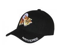 -Nyls Création-Casquette Loup Attrape Reve Native Pride Noire Biker Baseball - Noir Taille unique