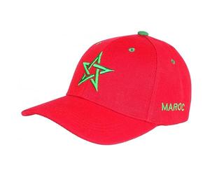 Nyls Création Casquette Maroc Rouge et Verte Drapeau Marocain Baseball - Taille Unique - Rouge