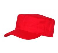 Nyls Création Casquette Militaire Rouge Look Army Cubaine en Coton Kostra - Taille Unique - Rouge