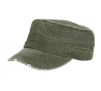 -Nyls Création-Casquette Militaire Vintage Verte Vieillie en Coton Tendance Kolja - Vert Taille unique