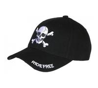 -Nyls Création-Casquette Tete de Mort Ride Free Noire Biker Baseball Motard - Noir Taille unique