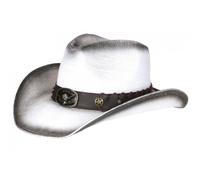 -Nyls Création-Chapeau Country Blanc en Paille Western Qualite Prestige Nashy - Blanc Taille unique