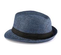 Nyls Création Chapeau Paille Enfant Bleu Mylko 6 a 11 Ans - Garçon