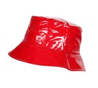 -Nyls Création-Chapeau Pluie Rouge Tendance Bob Impermeable Vernis Pluyx - Rouge Taille unique
