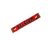 Nyls Création Echarpe Belgique Supporter Drapeau Belge Noir Jaune Rouge Diables - Taille unique - Noir
