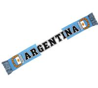 Nyls Création Grande Écharpe de Supporter Argentine, Bleu avec Drapeau et Logo Albiceleste, 170 x 20 cm, Style Sportswear Classique
