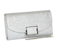 Nyls Création Grande Pochette Femme Grise Argent Sac Soiree Mariage Jolya - Taille unique - Gris