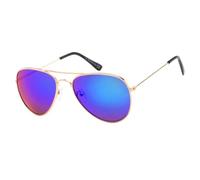 Nyls Création Lunettes Soleil Enfant Aviateur Miroir Bleu Moz 6 a 12 ans - Taille unique - Bleu