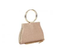 Nyls Création Petit Sac de soiree Doré Strass Pochette femme Champagne Brydia - Taille unique - Jaune